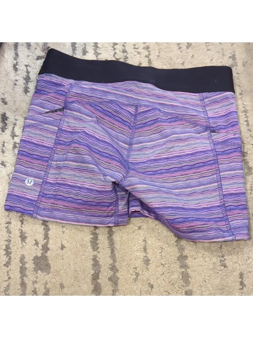 Lululemon What The Sport Short Space Dye Twist Iris Flower Pink Shell